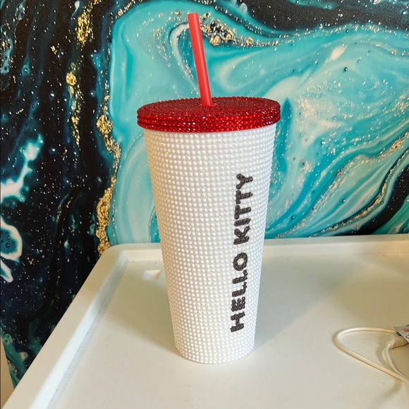 Hello Kitty White and Red Rhinestone Cup - Picture 2 of 5